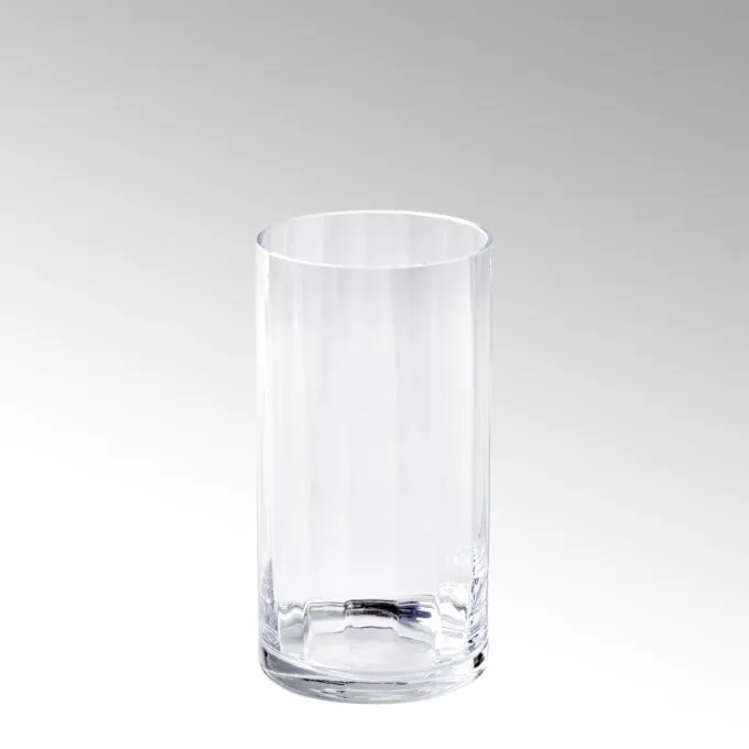 Clear cylinder vase 15" H x 5"D