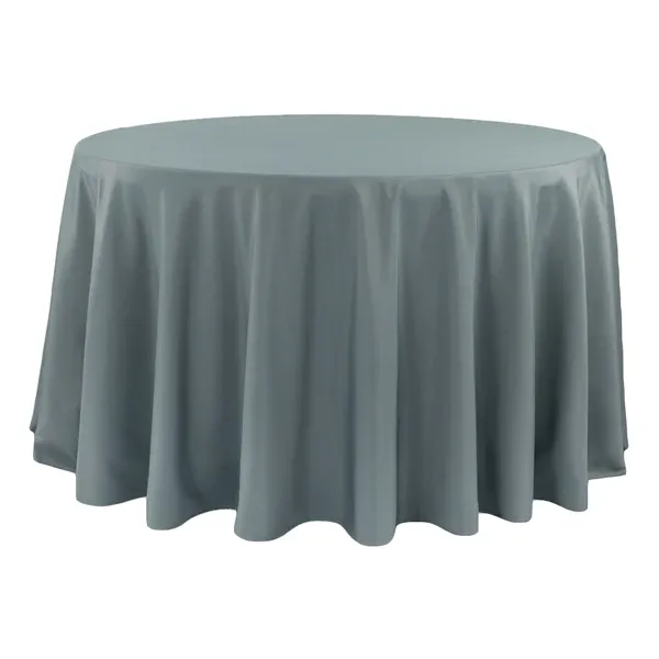 Polyester 120" Round Tablecloth - Charcoal Gray