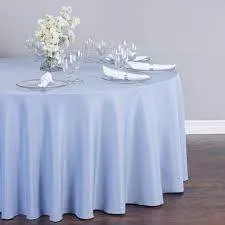 Polyester 120" Round Tablecloth- Serenity Blue