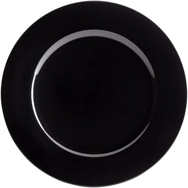 black charger plate