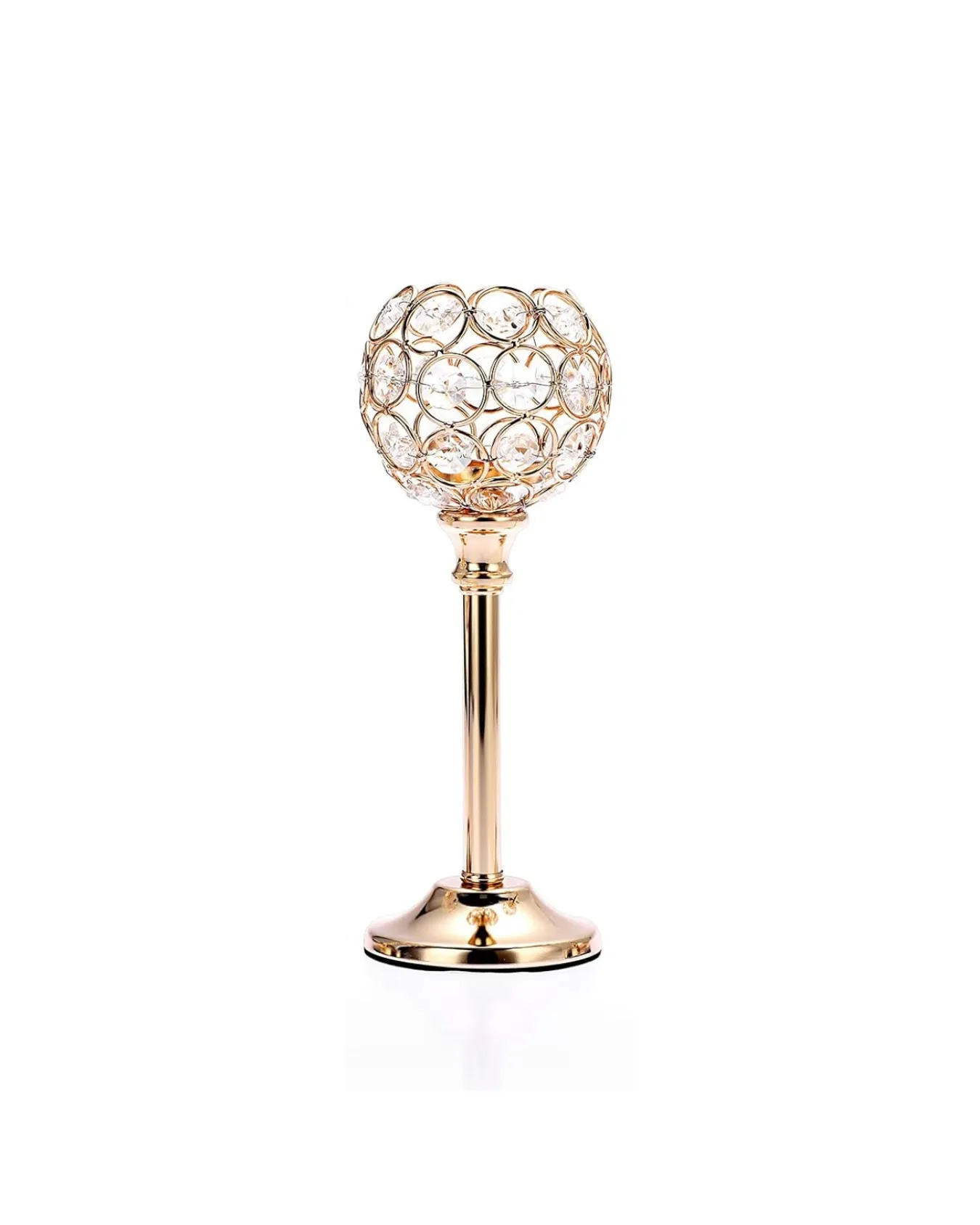 Medium Gold Globe Candle Holder
