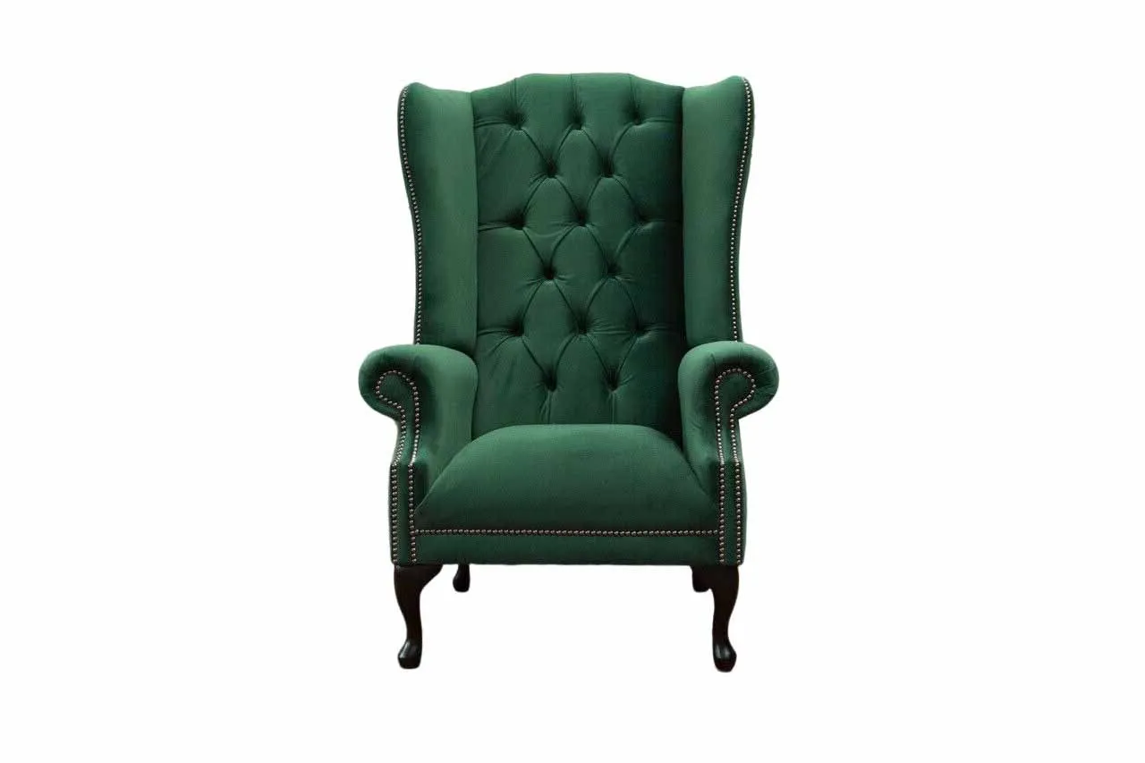 Forest Green Wingback Chair