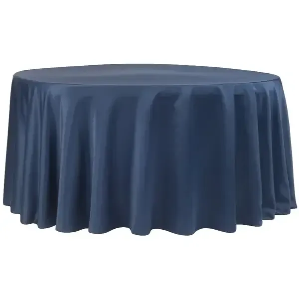 Navy Blue Satin Linen