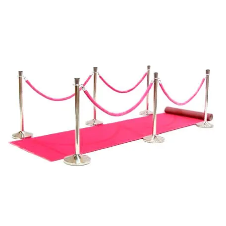2 Poles & 1 rope for pink carpet