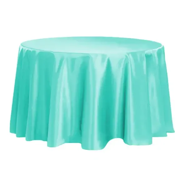 Turquoise Satin Linen