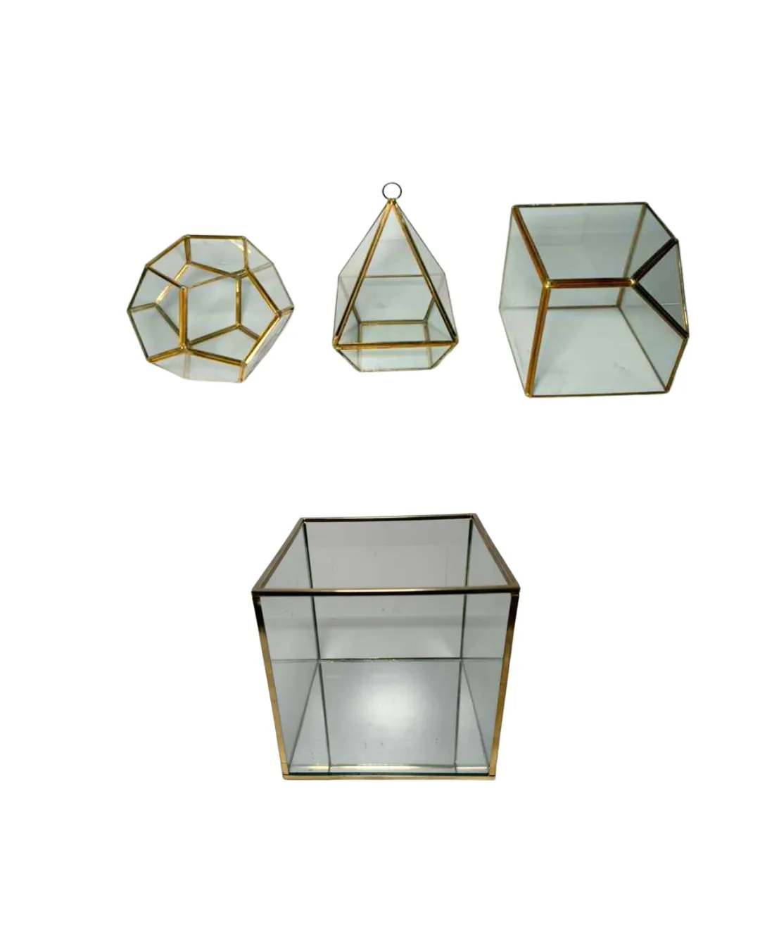 Mini Bronze Rim Glass Floral Centerpieces