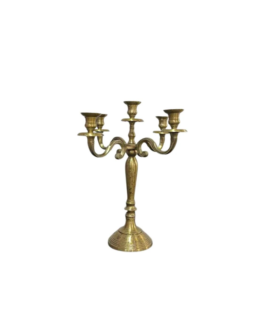5 Arm Antique Gold Candelabra
