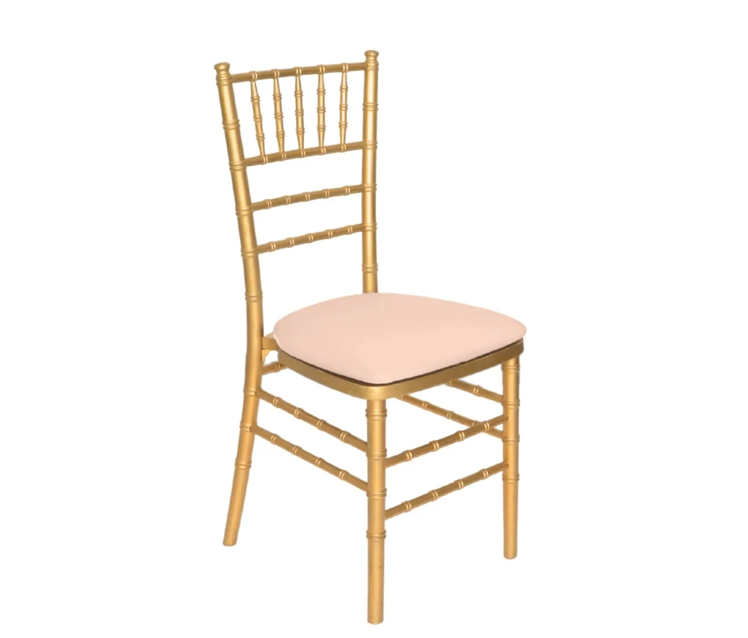 Chiavari Spandex Seat Pad Cover-Blush/Rose Gold