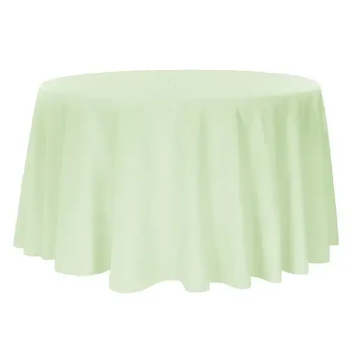 Polyester 132" Round Tablecloth- Sage Green 