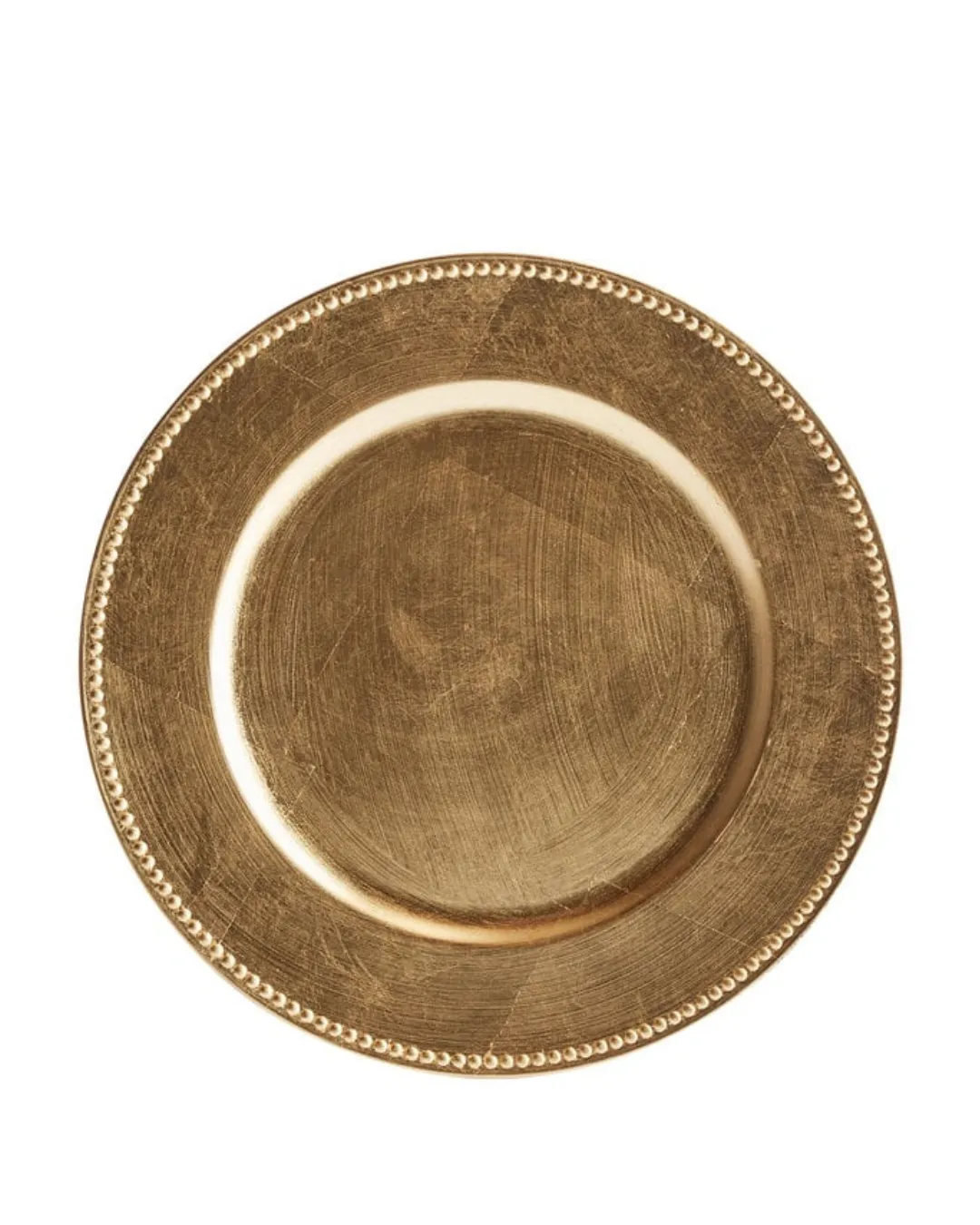 Deep Gold Beaded Charger