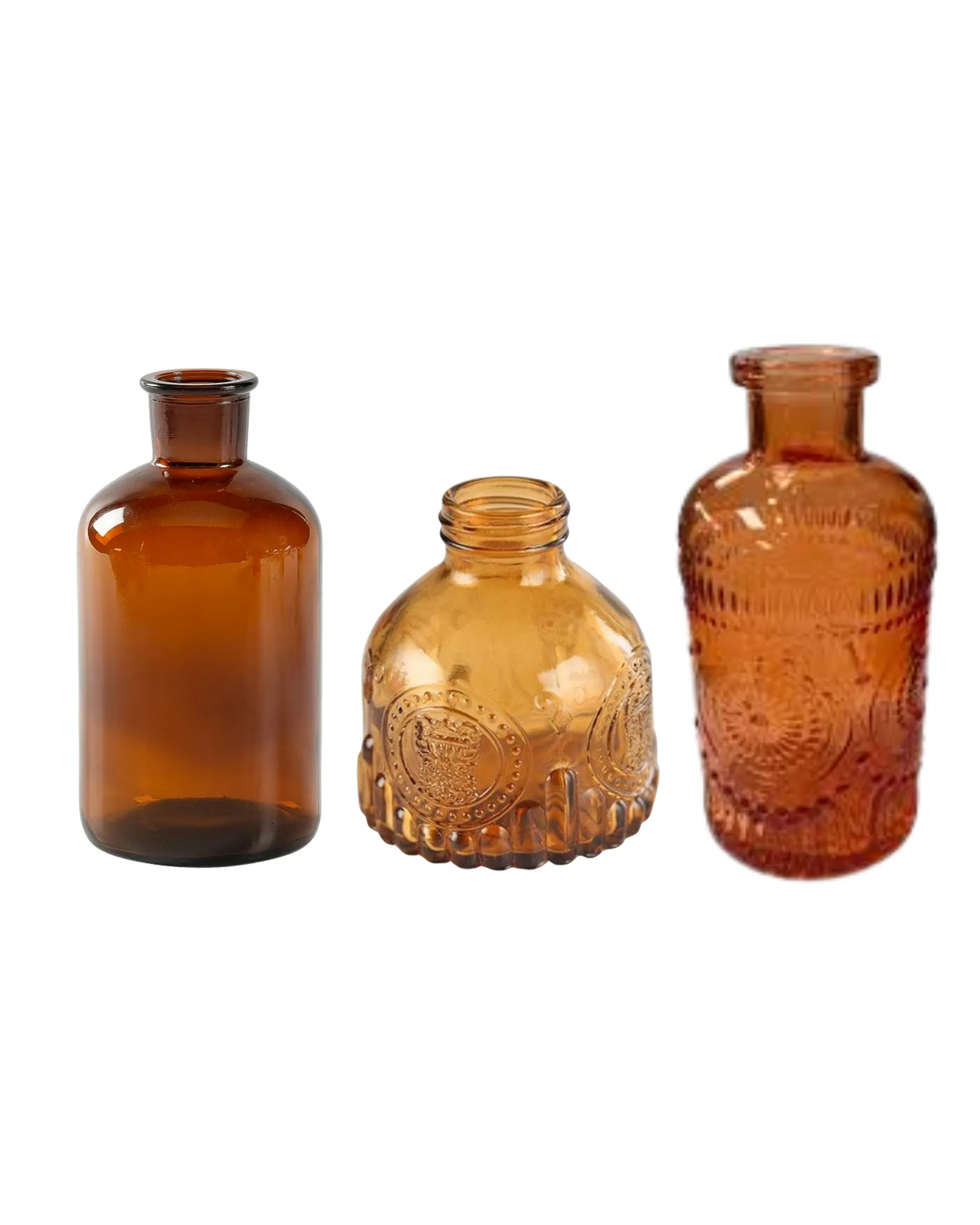 Variety Amber Bud Vases