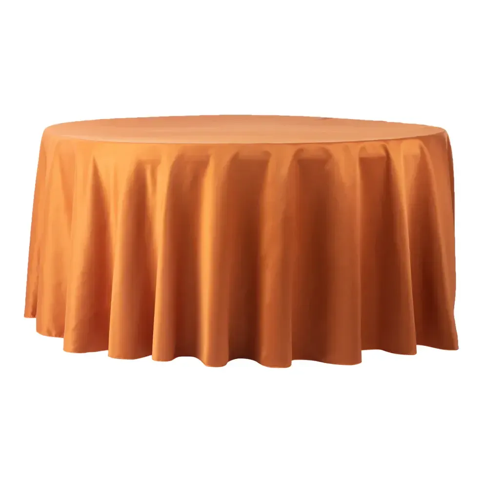 Orange Terracotta Matte Satin Linen