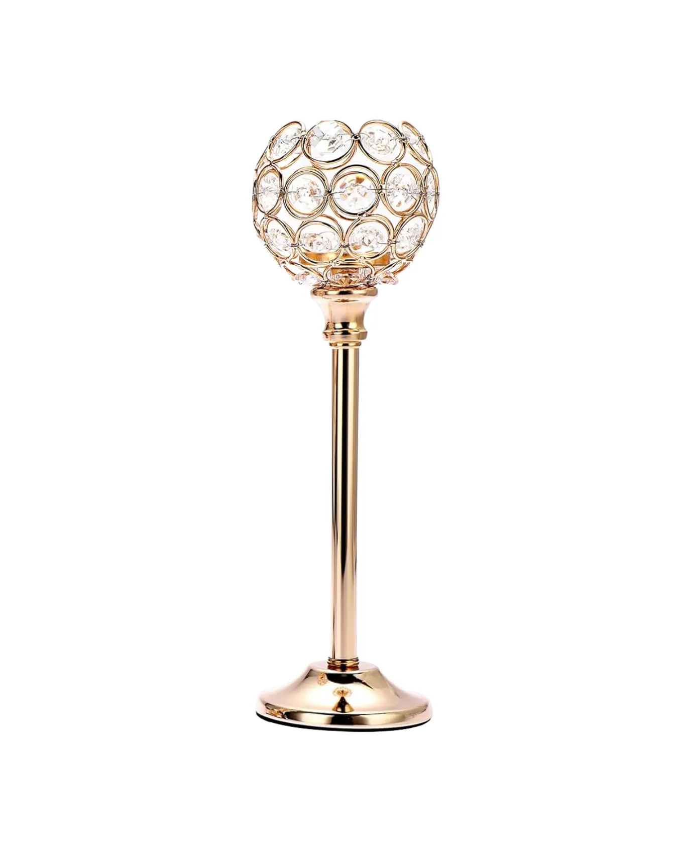 Large Gold Globe Candle Holder