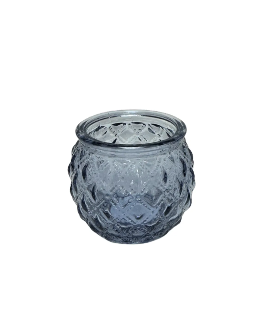 Blue Round Textured Votive Candle Holder