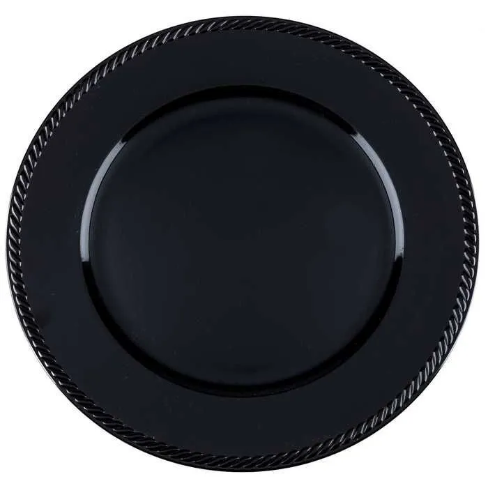 Black Braided Charger 