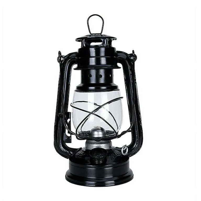 Black Rustic Hurricane Lantern 