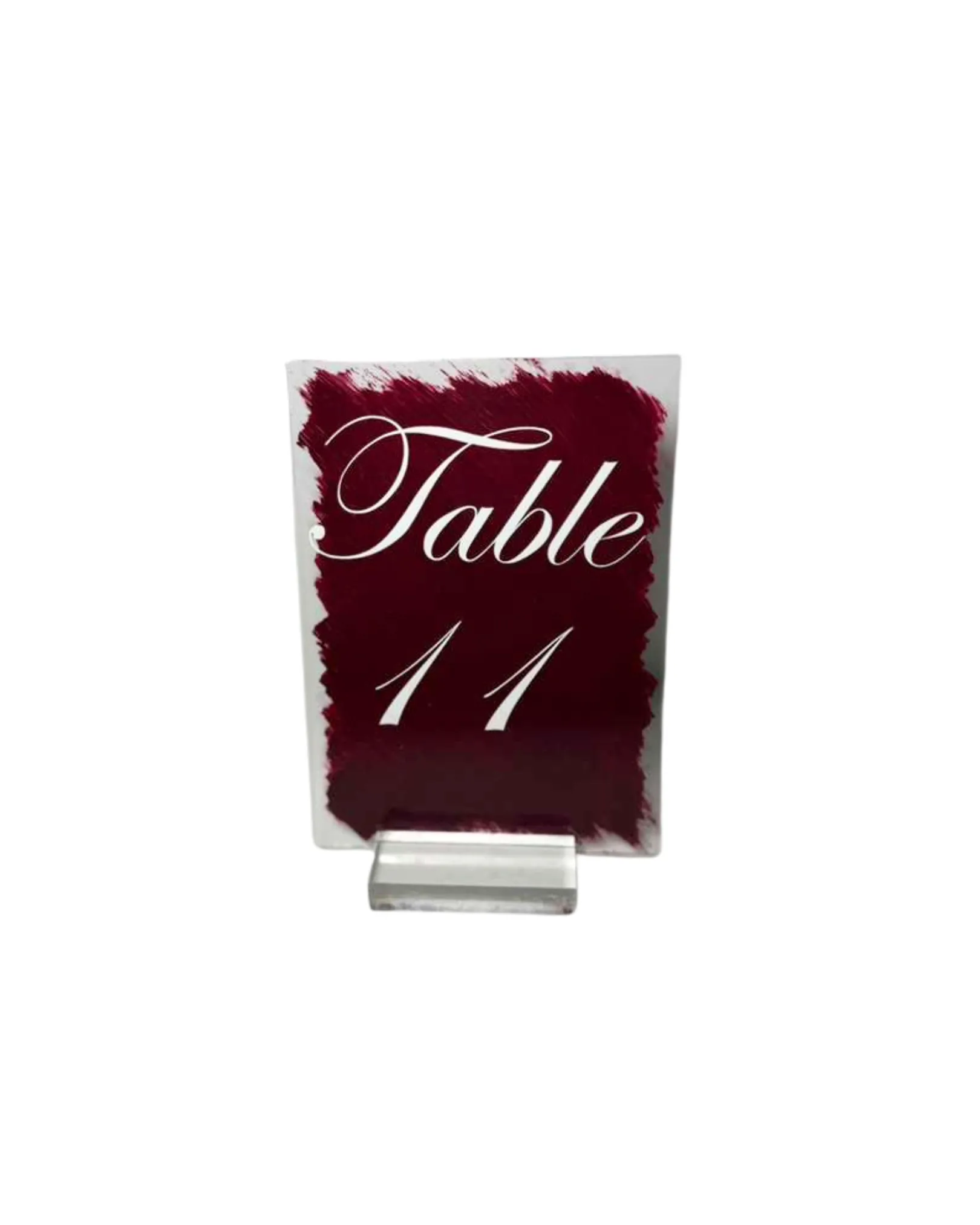 Burgundy Acrylic Table Numbers Set (1-20)