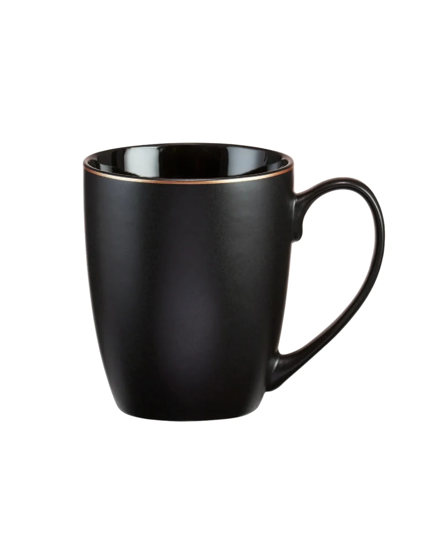 Gold Rim Black Coffee Cup