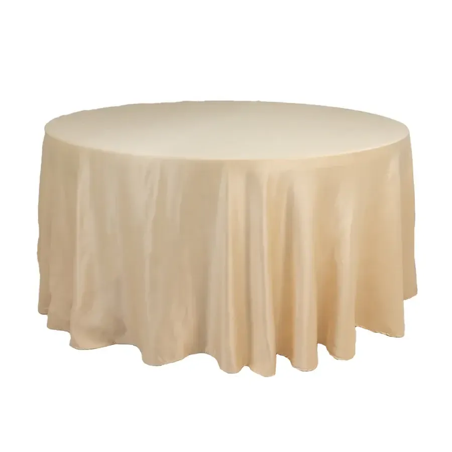 Beige Matte Satin Linen