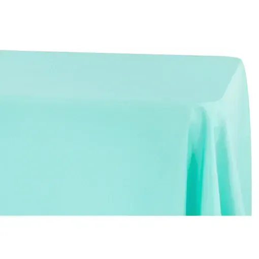 Polyester 90"x132" Rectangular Tablecloth- Turquoise 