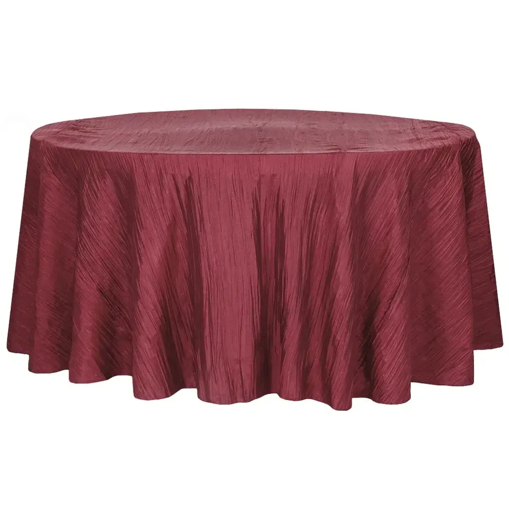 Burgundy Accordion Crinkle Linen