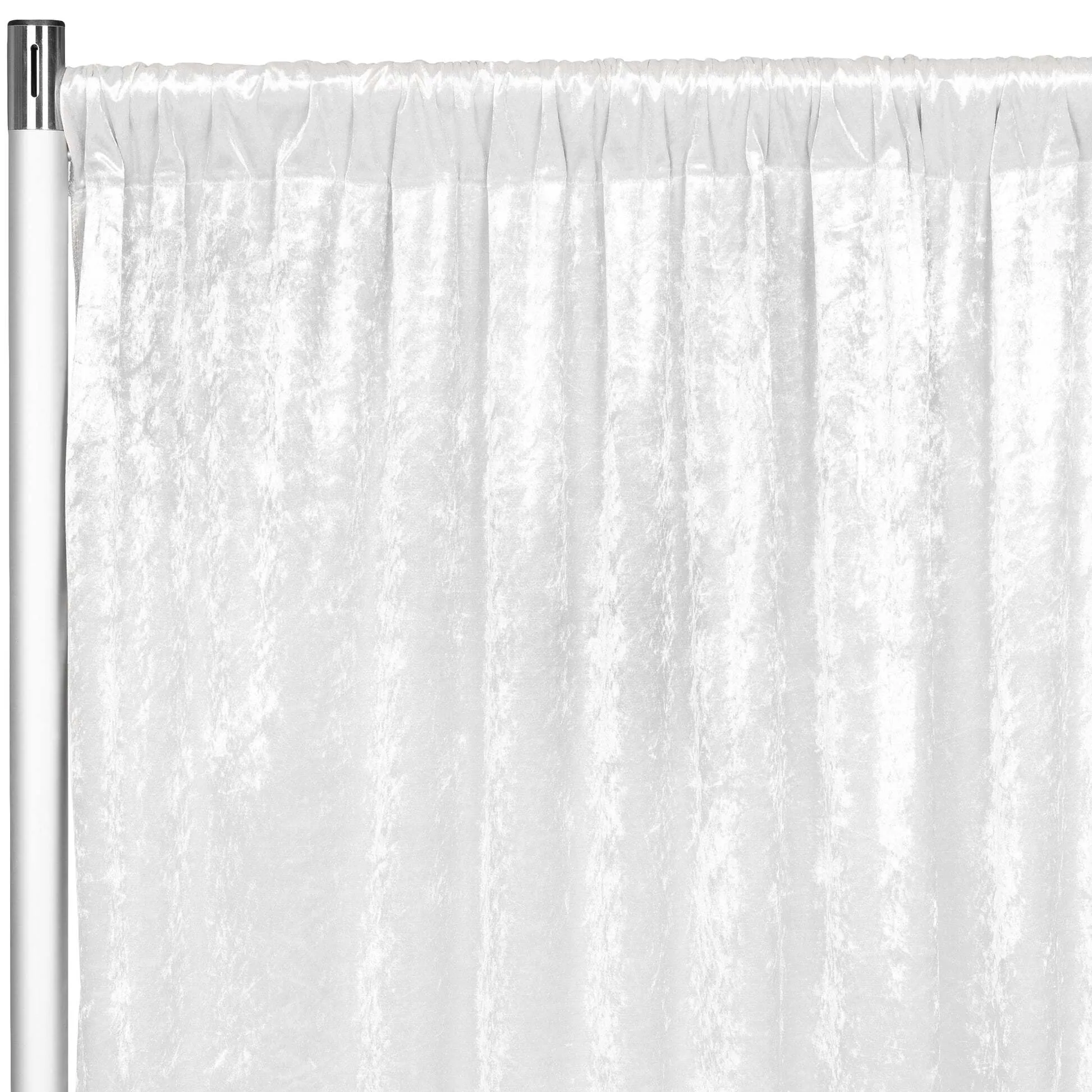 Velvet 10'x52" Drape- White