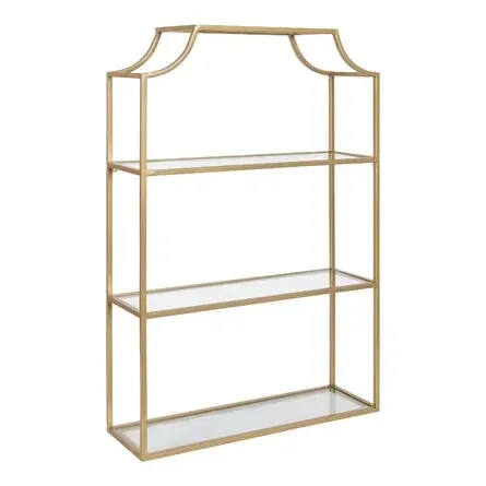 Small Gold Metal Accent Shelf 