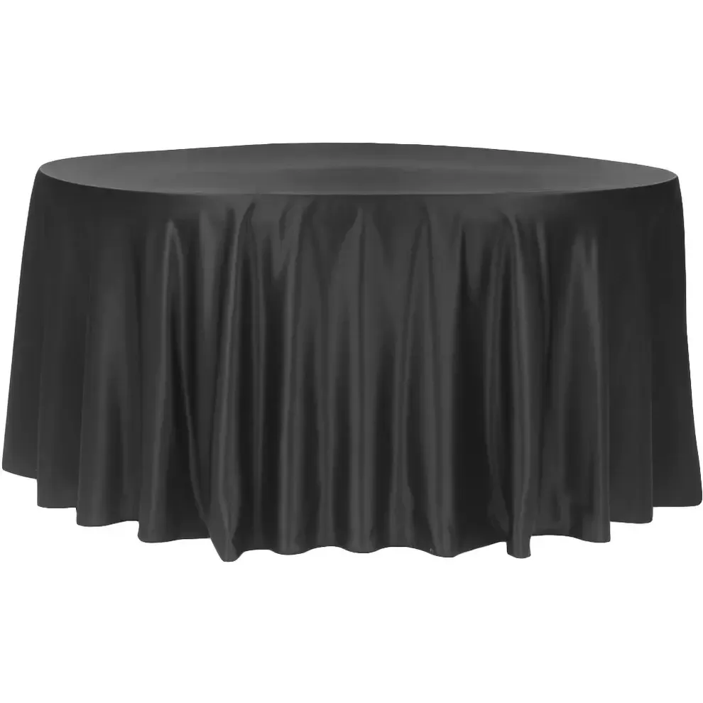 Black Matte Satin Linen