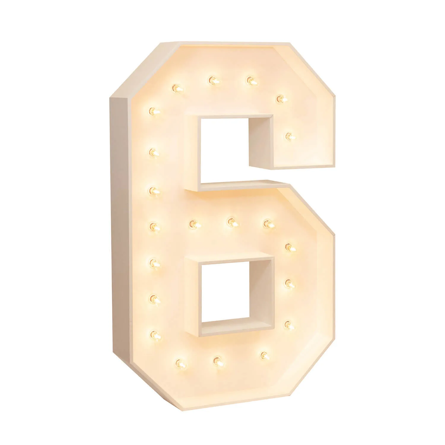 Number “6” marquee