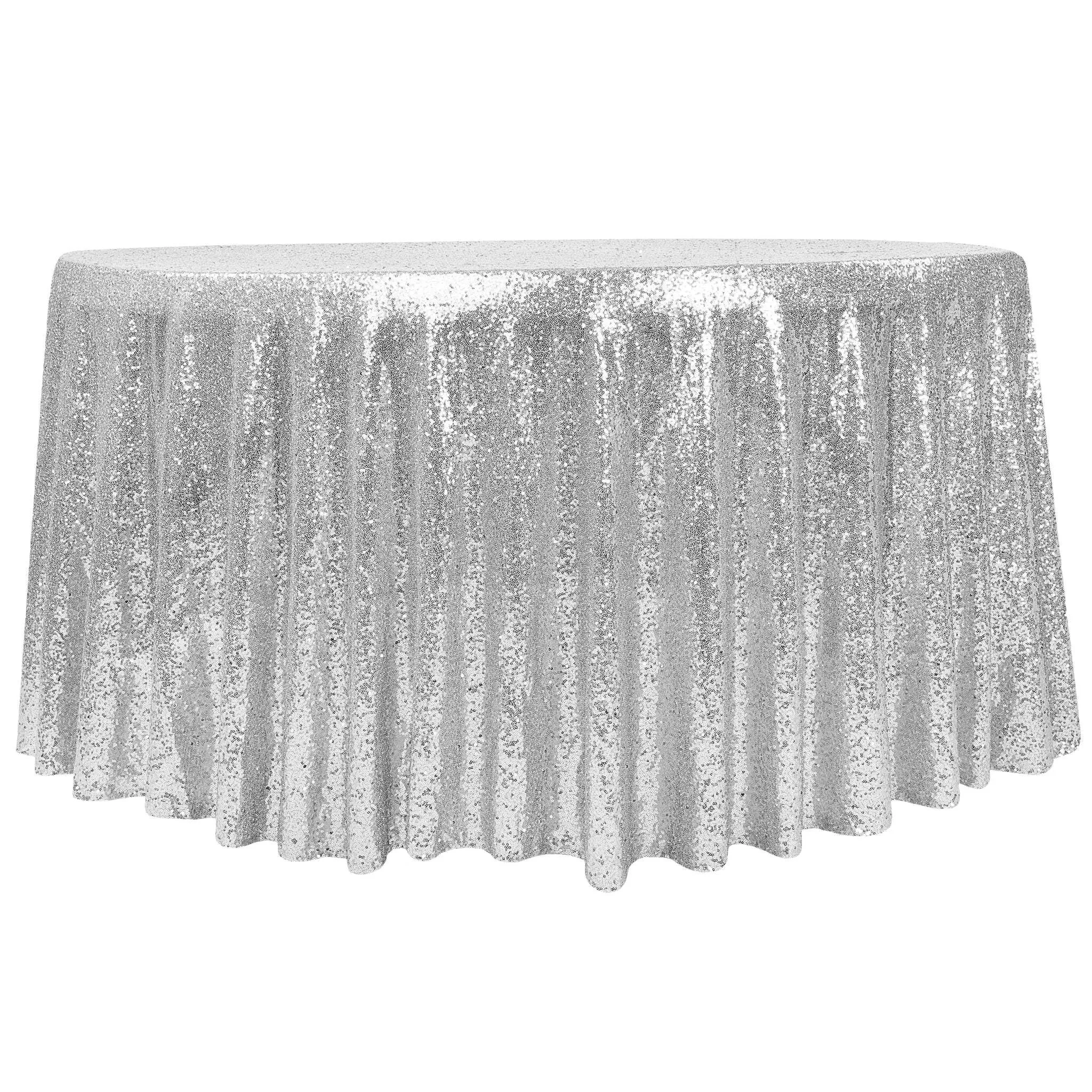 Silver Sequin Linen