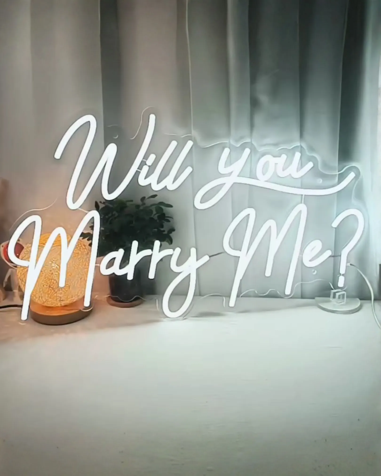 Will You Marry Me LED Sign 16in