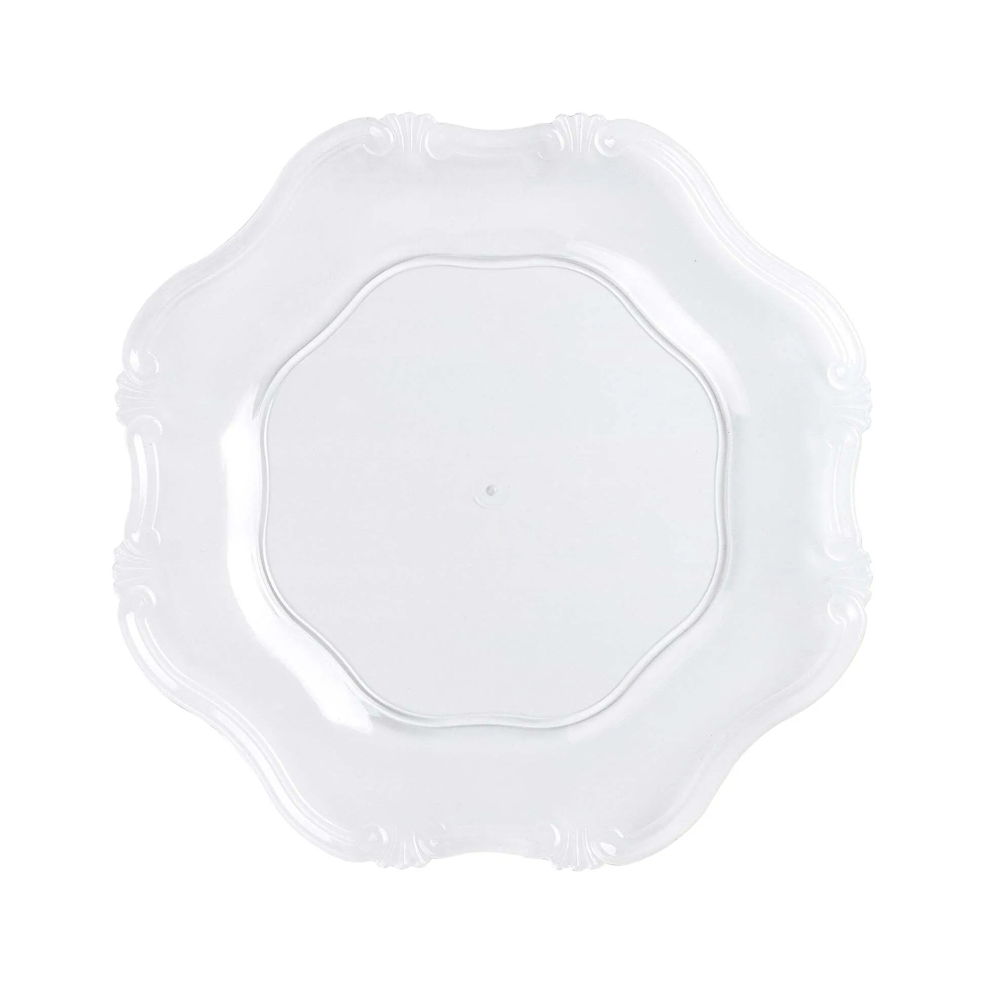 Clear Baroque Acrylic Charger