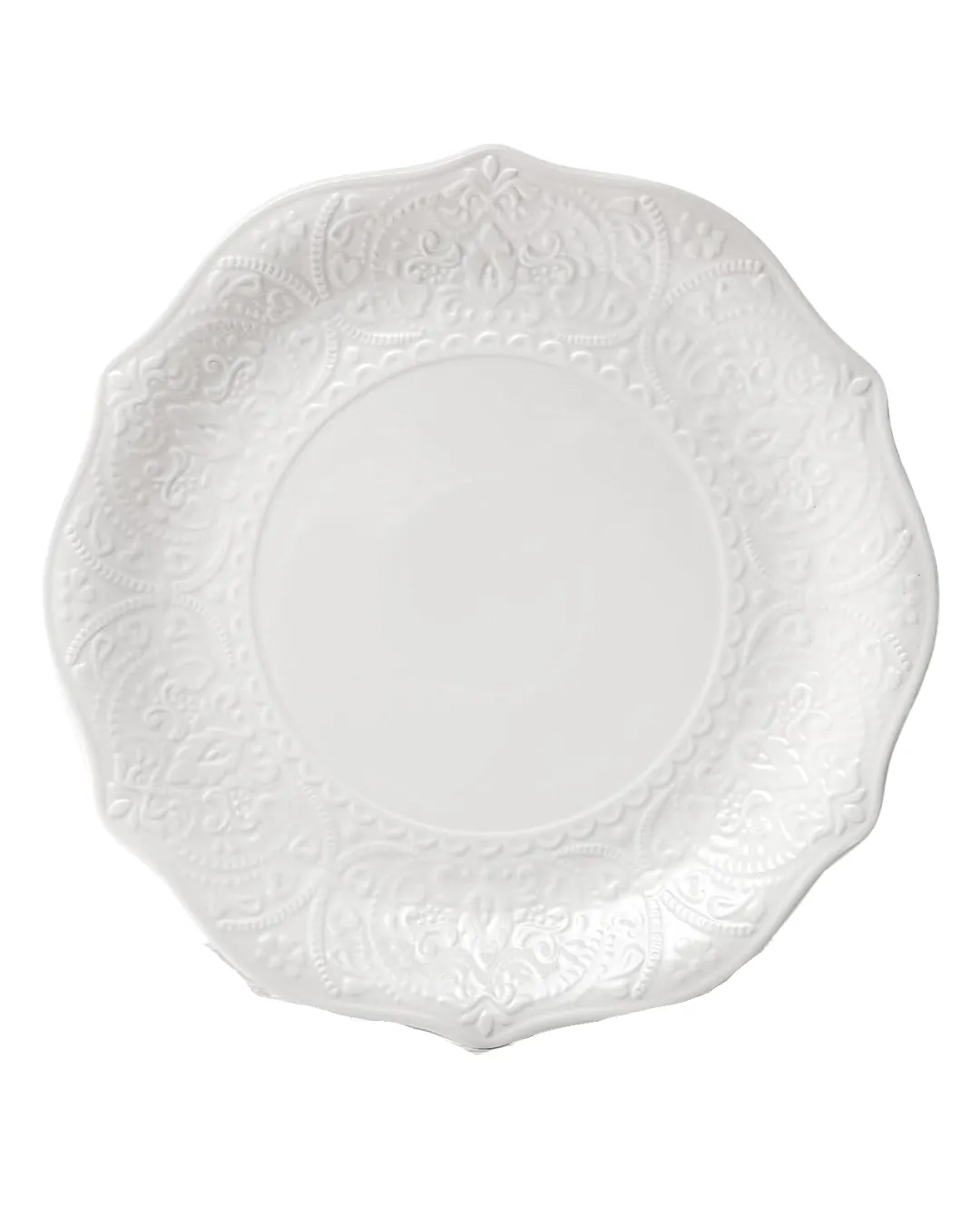 Joy White Porcelain Dinner Plate