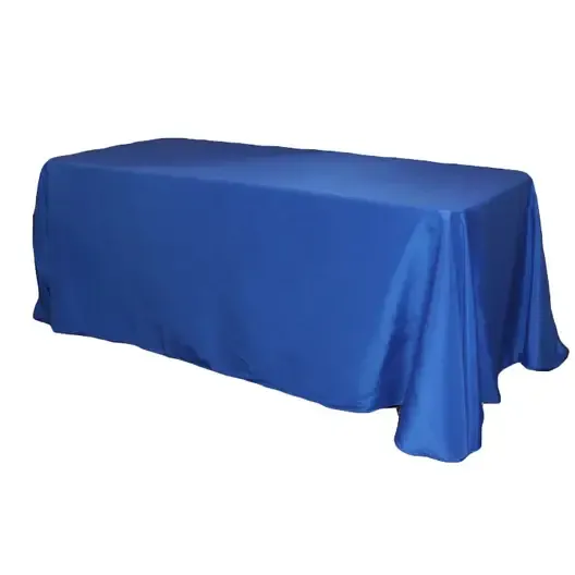 Polyester 90"x156" Rectangular Tablecloth- Royal Blue 