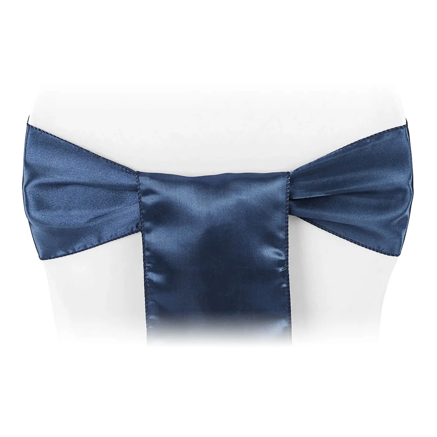 Navy Blue Satin Chair Sash