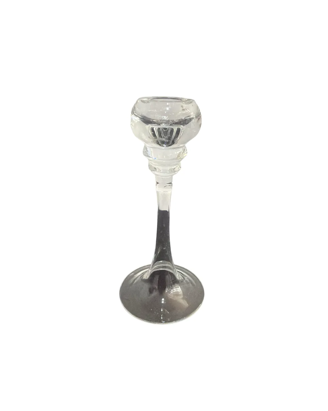 Round Glass Taper Candle Holder