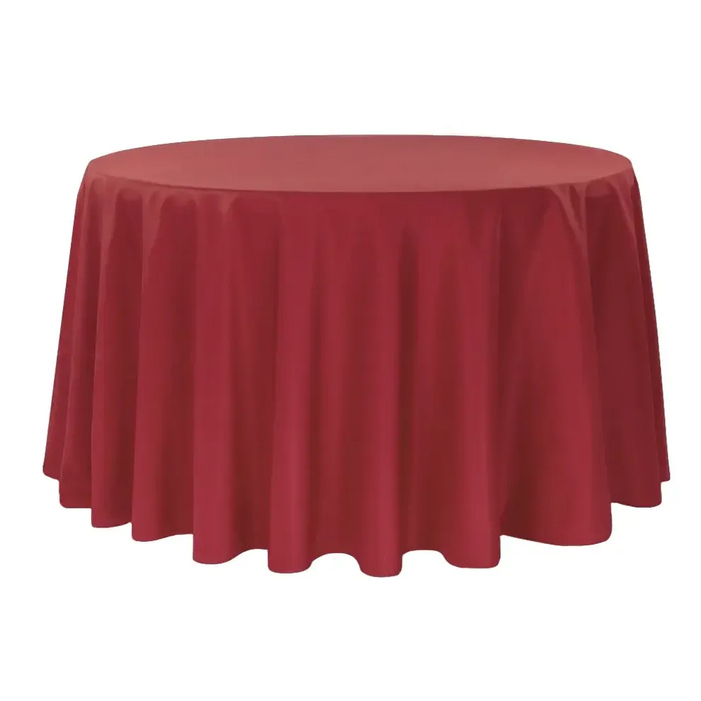 Apple Red Matte Satin Linen
