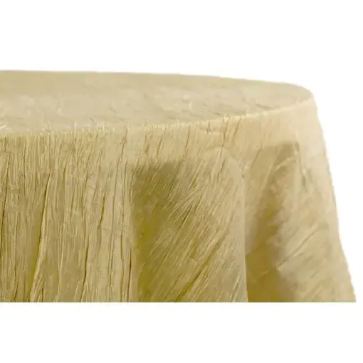 Accordion Crinkle 120" Round Tablecloth- Gold 