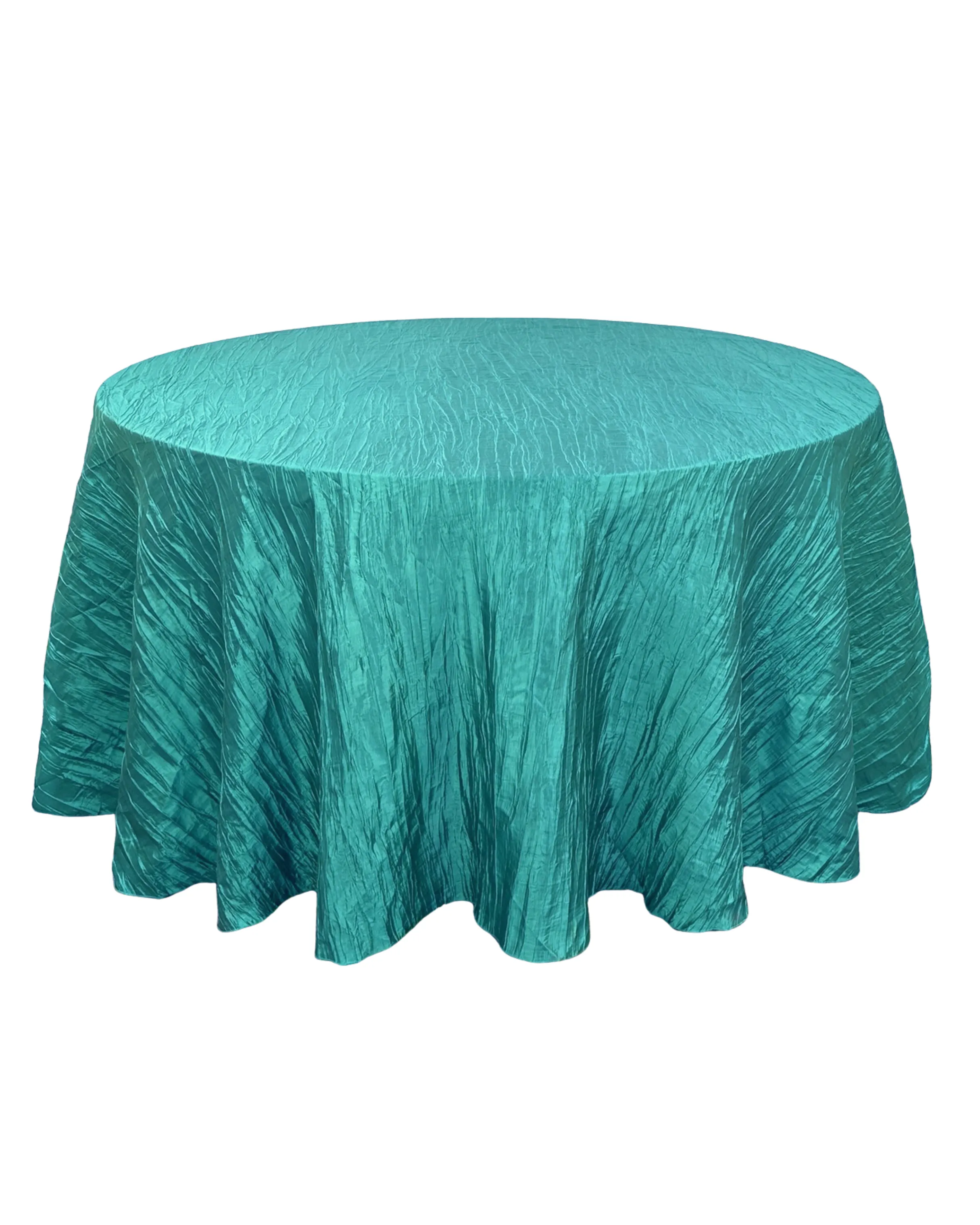 Aqua Blue Accordion Crinkle Linen 