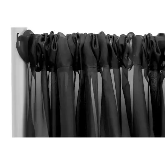 Chiffon Drape 10ftH 52"W- Black 
