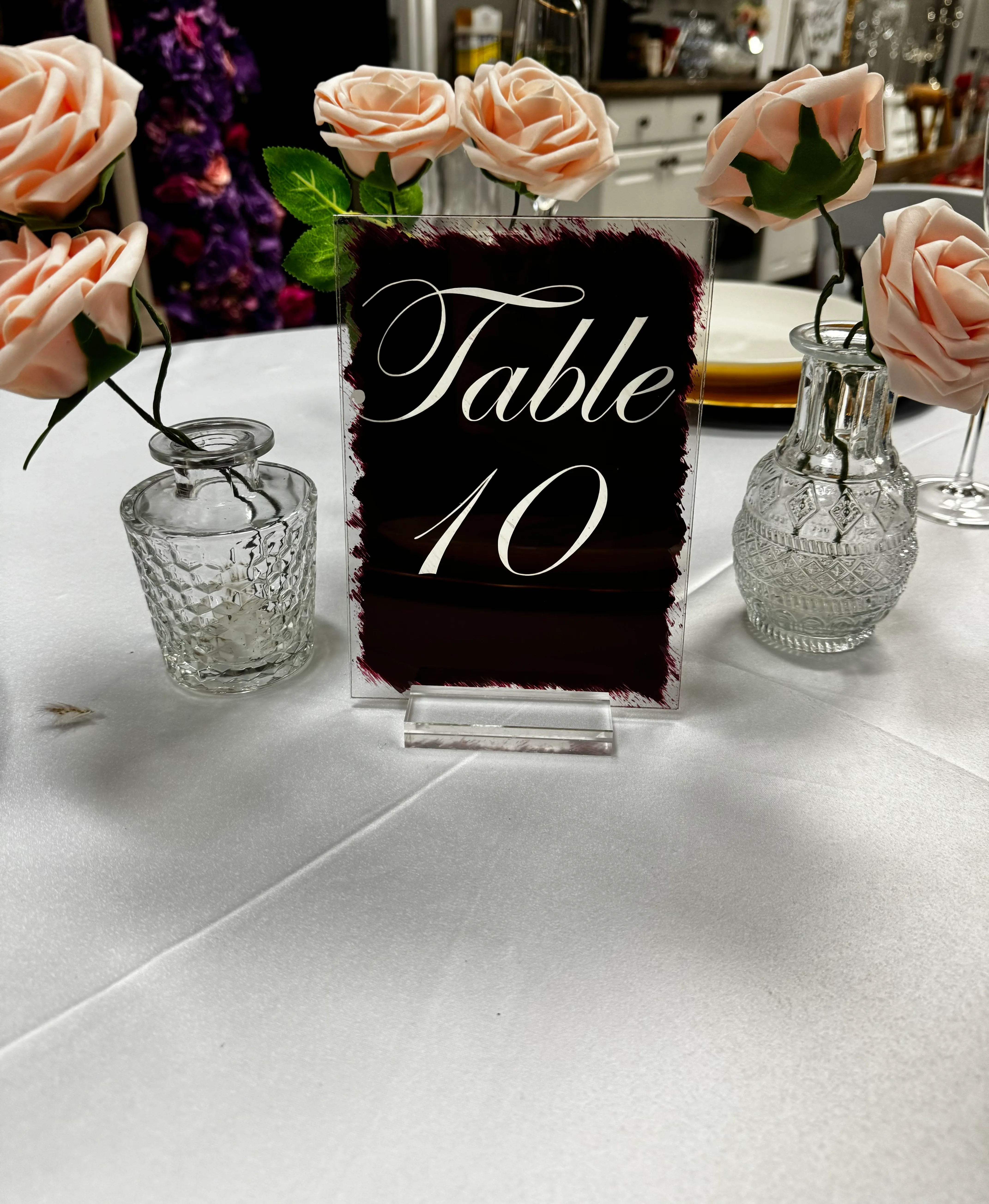 Burgundy Table Numbers 1-20
