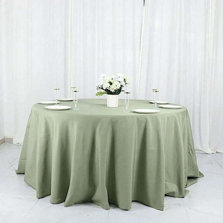 Polyester 120" Round tablecloth - Sage Green