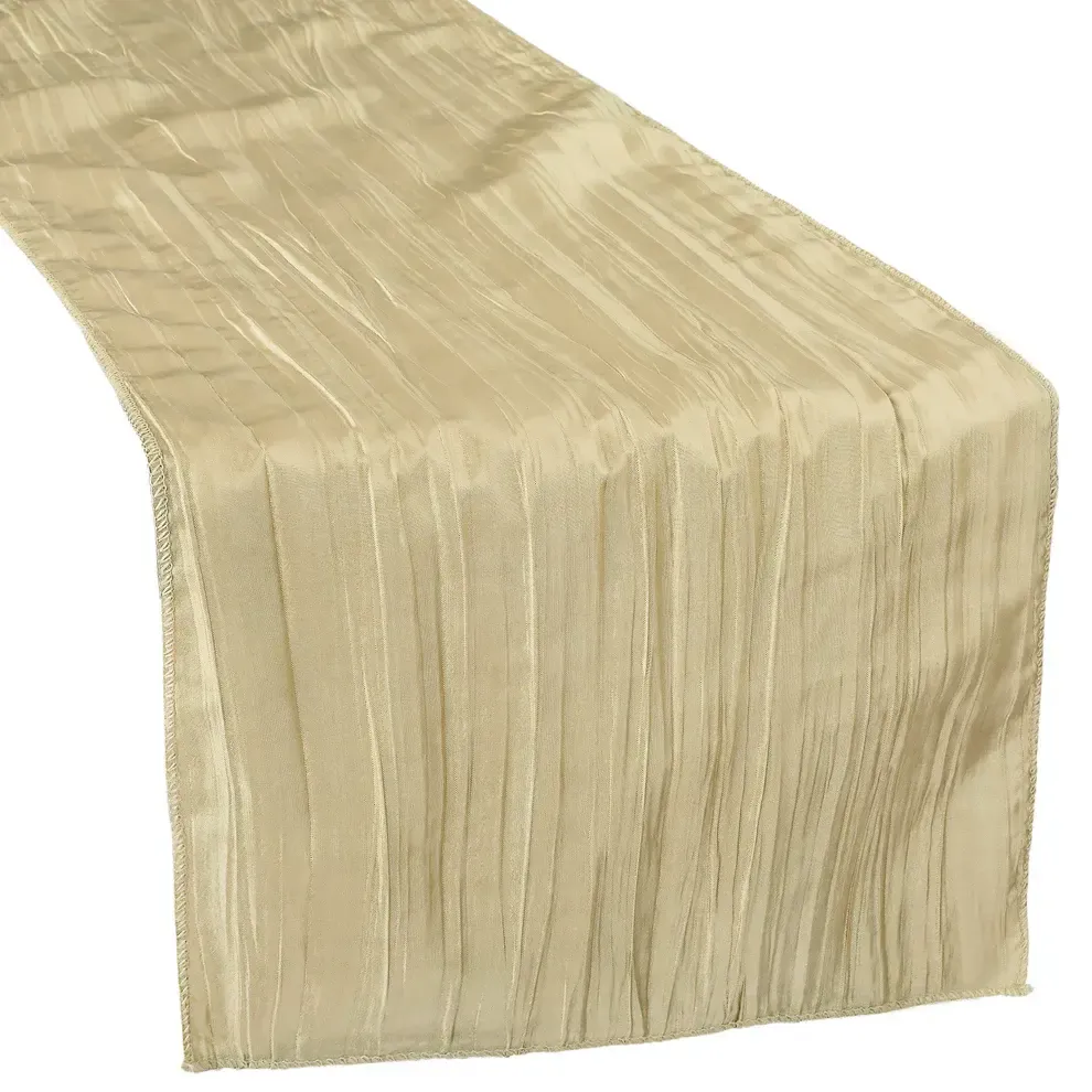 Crinkle Champagne Table Runner