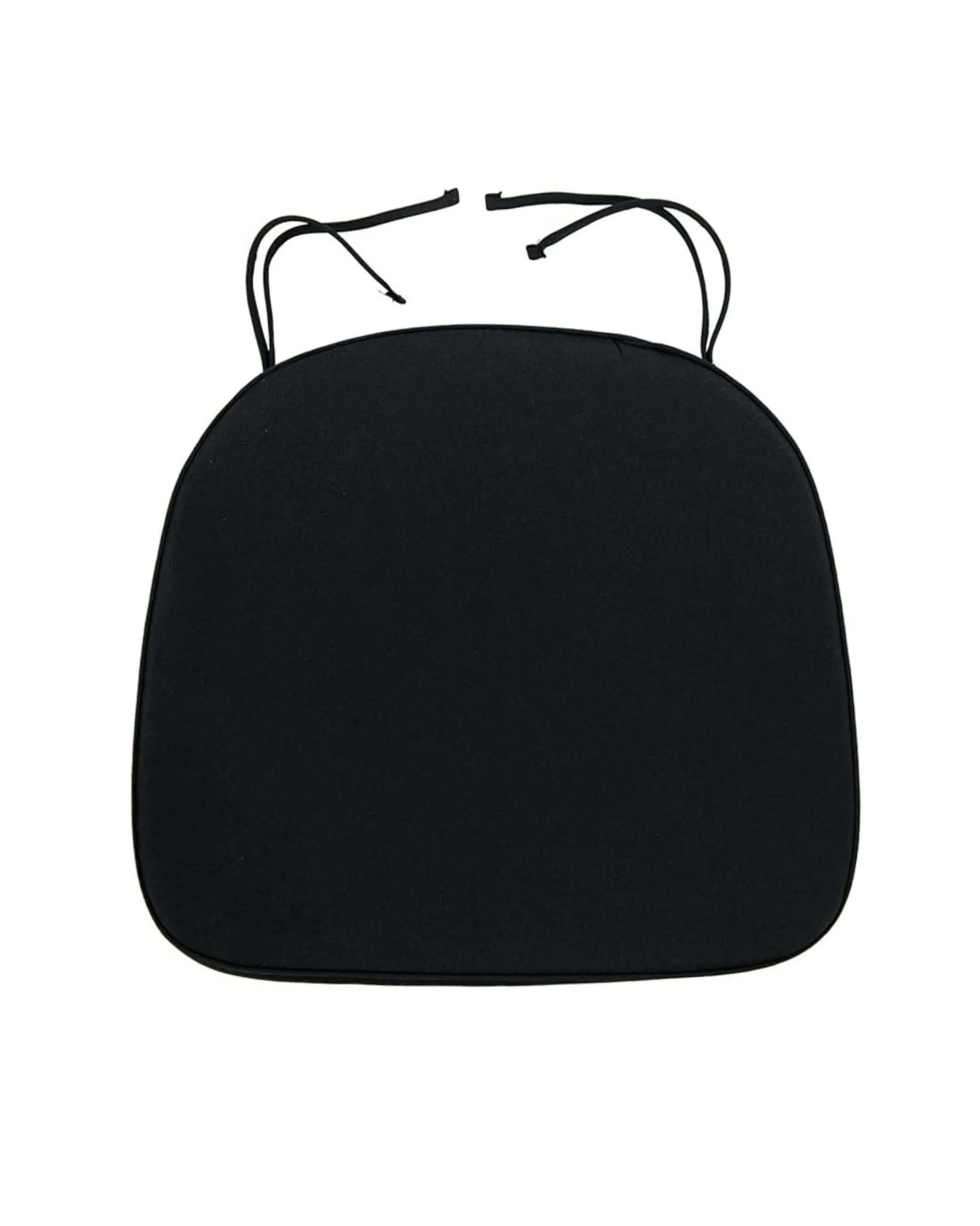 Black Fabric Chair Cushion Pad