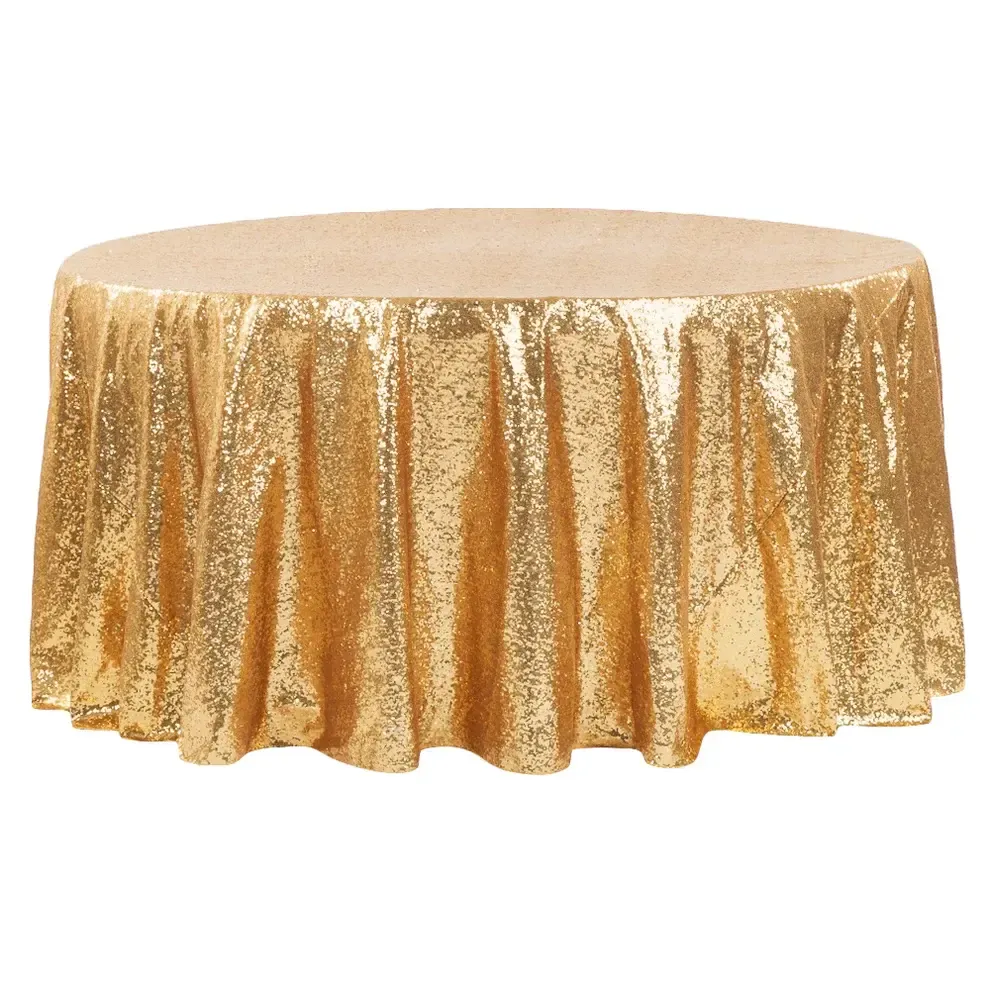 Gold Sequins Linen