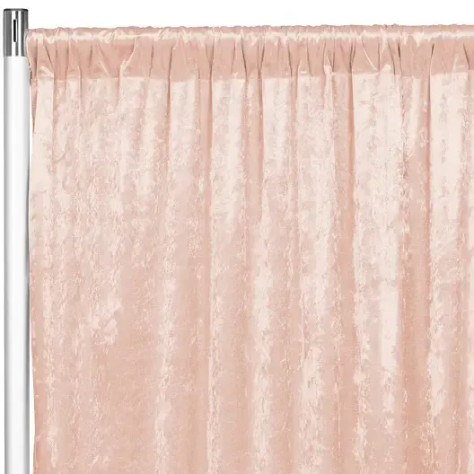 Velvet Drape 10ftH 52"W- Blush 