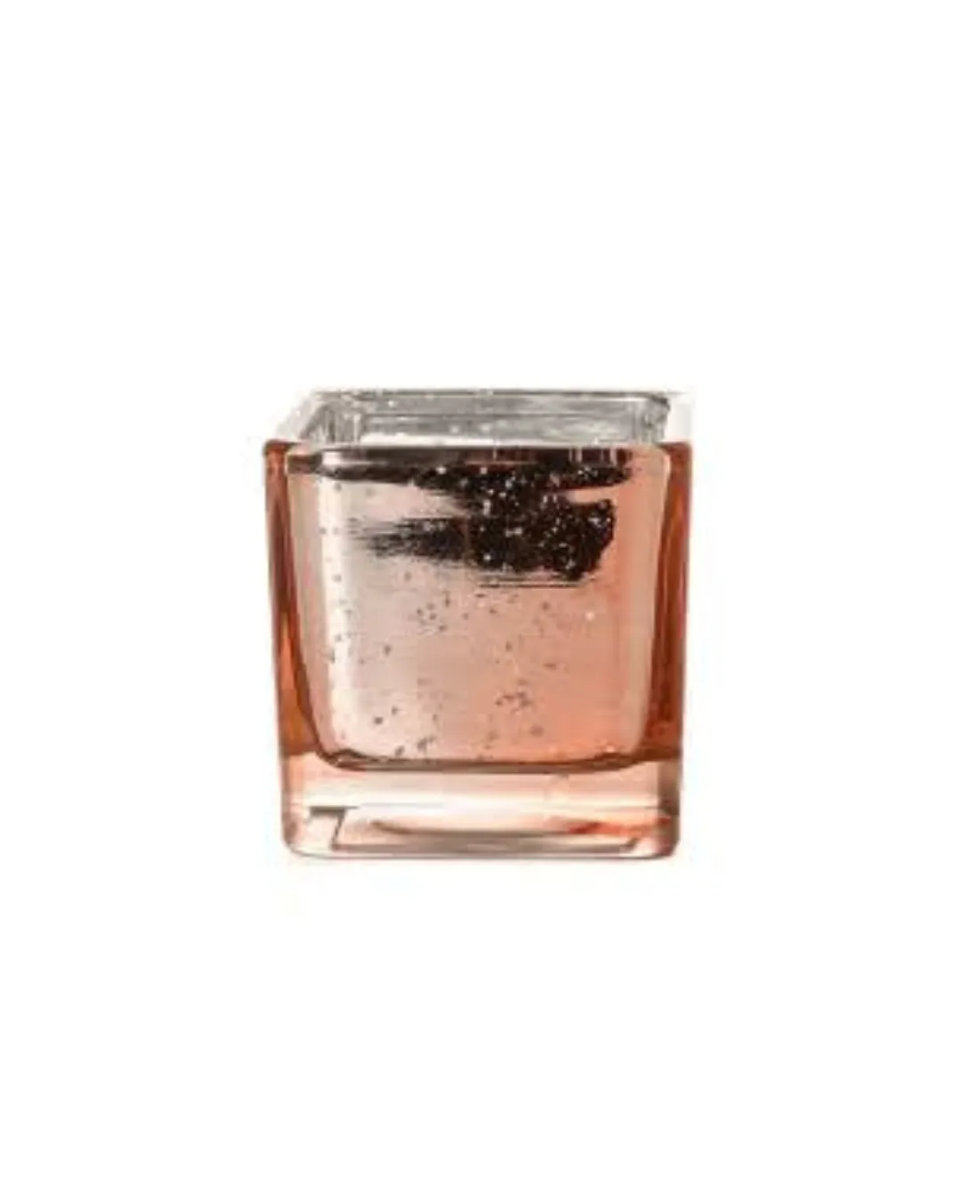 Rose Gold Square Mercury Votive Candle Holder