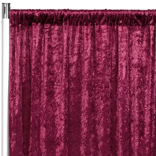 Velvet Drape 10ftH 52"W- Burgundy 