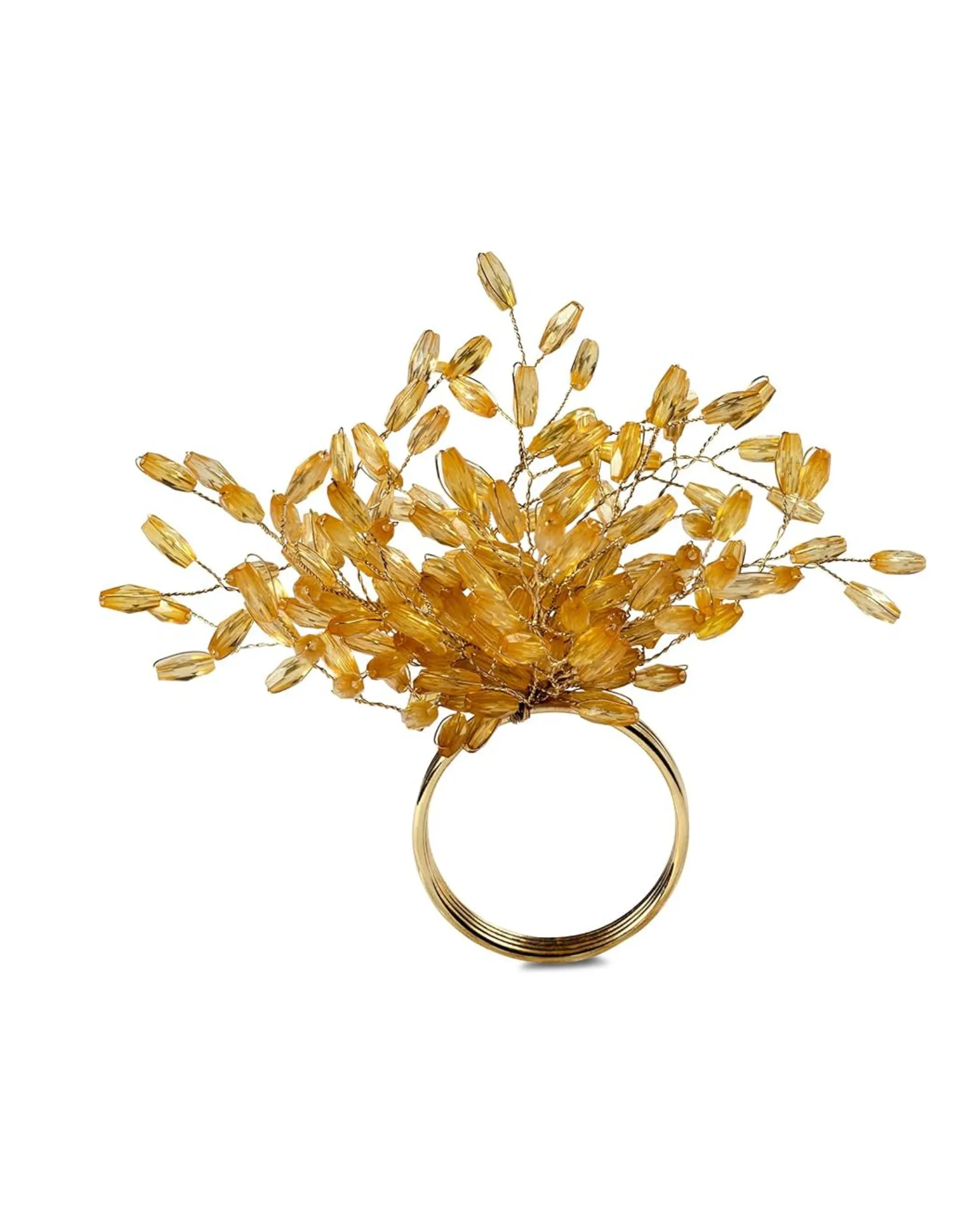 Amber Beaded Napkin Ring