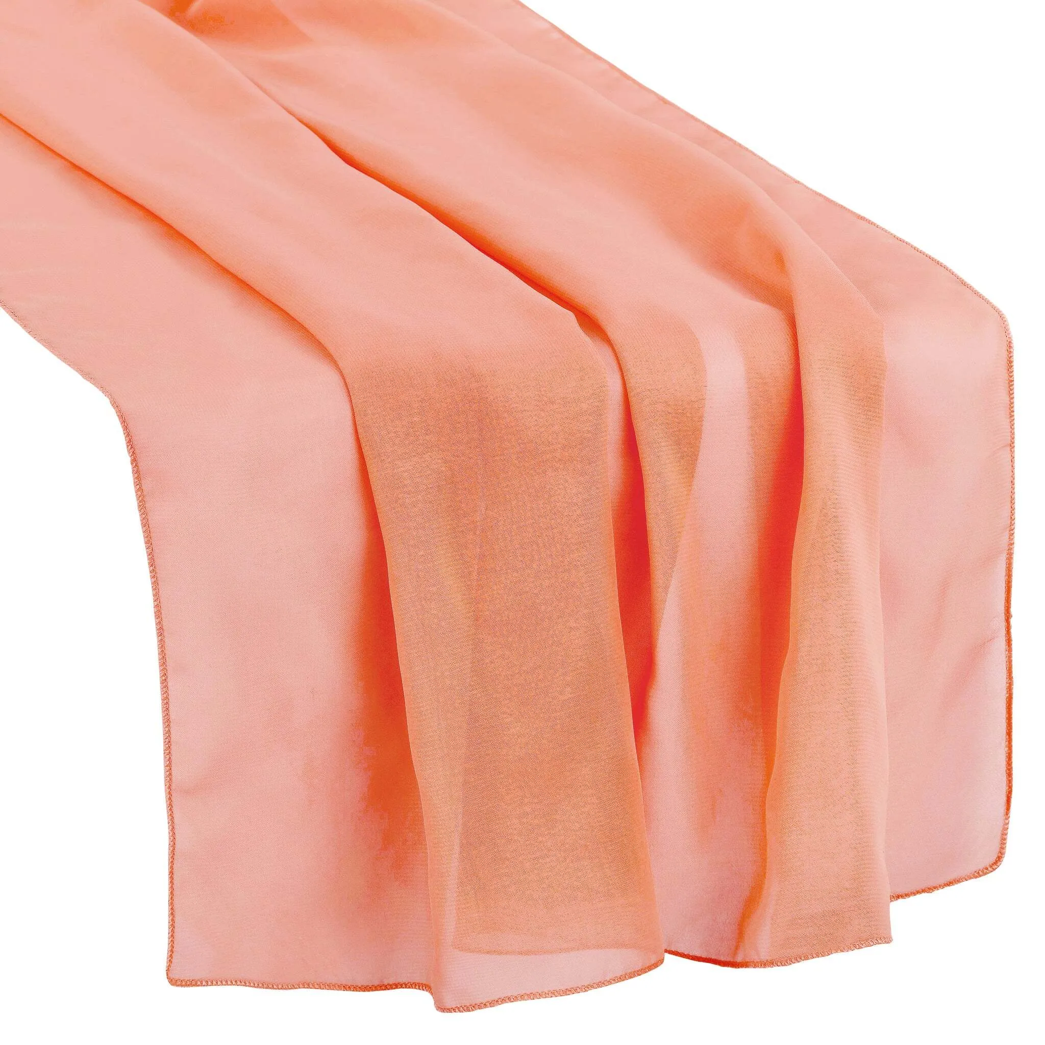 Coral Chiffon Table Runner